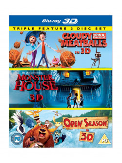 Cloudy With A Chance Of Meatballs / Monster House / Open Season (3D Box Set) (3 Blu-Ray) [Edizione: Regno Unito]