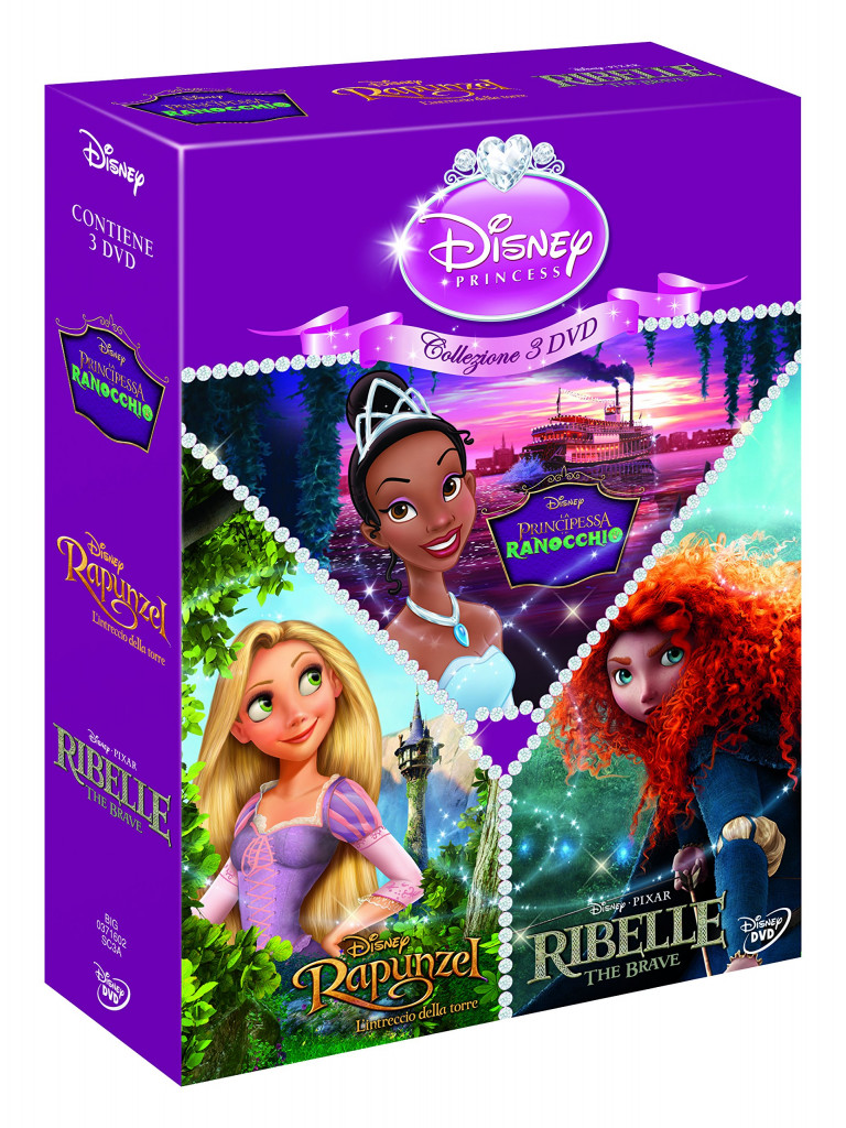 Anelli Principesse Disney Regolabili Set 3 Pezzi con Scatola Regalo 5481F 3  Anni+