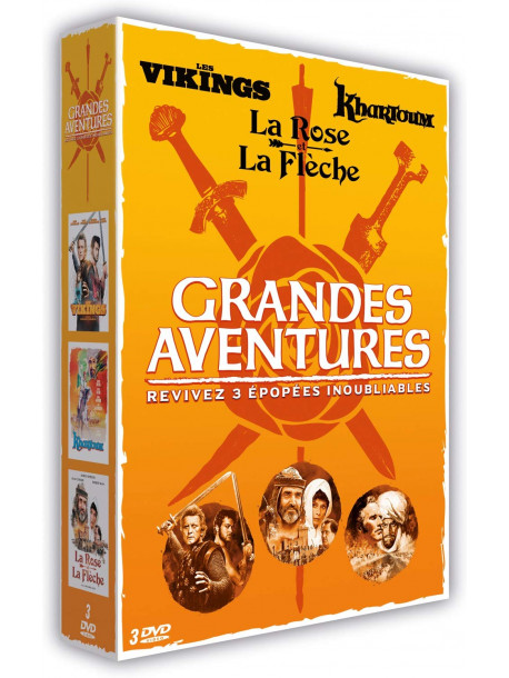 Grandes Aventures/Les Vikings-Khartoum-La Rose Et La Fle (3 Dvd) [Edizione: Francia]