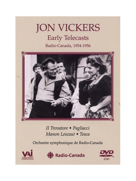 Jon Vickers - Early Telecasts From Radio Canada - 1954-1956