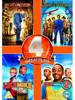 Night At The Museum / Night At The Museum 2 / Like Mike / Like Mike 2  (4 Dvd) [Edizione: Regno Unito]